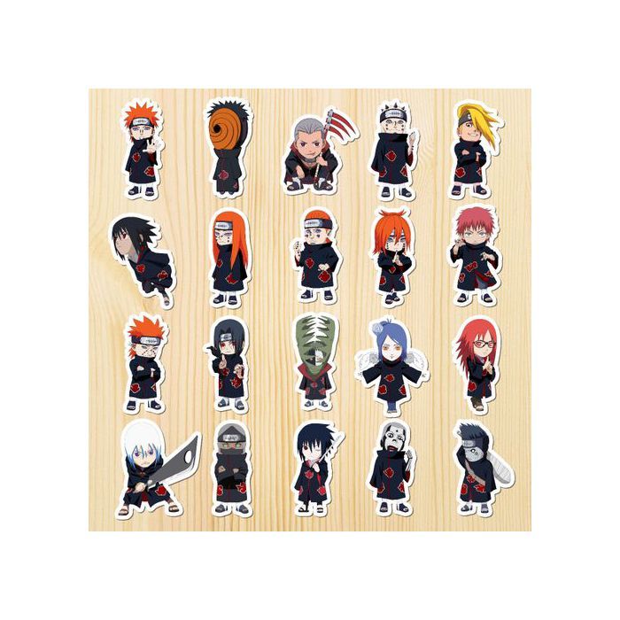 Stickers 20pcs dessin Anime NARUTO étanche enfants autocollants planche