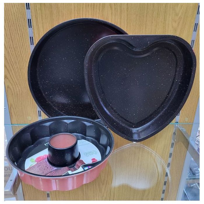 Prima Moule a cake YL-N15 - Set de 3 Pièces - Noir