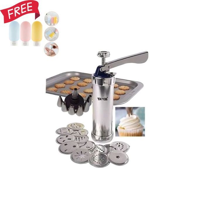 Presse a Gateau Magique – Patisseries Faciles et Creatives + Ensemble De Bouteilles Anti-Fuite 60Ml