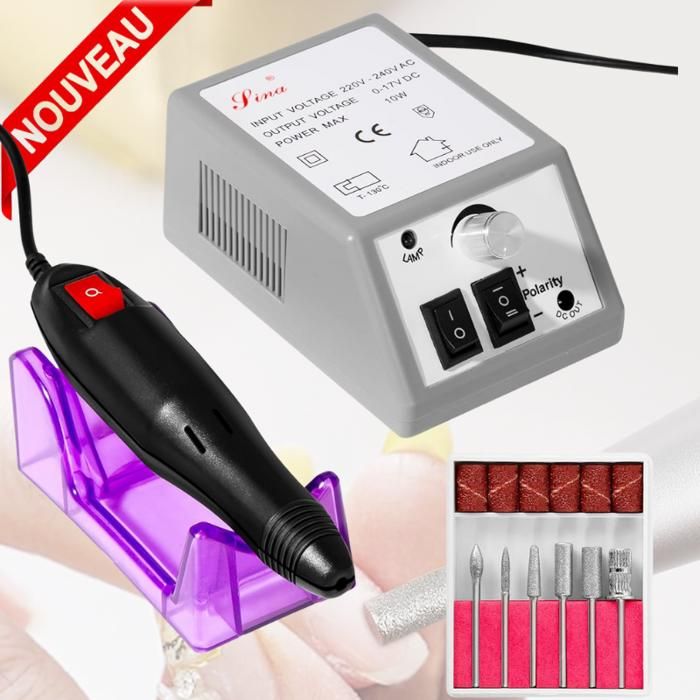 Ponceuse à ongles électrique professionnelle pour manucure et pédicure -réglable