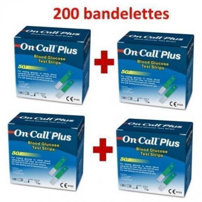 Pack 04 Boites Bandelettes 50 X 4 ON CALL PLUS ( 200 bandelettes )