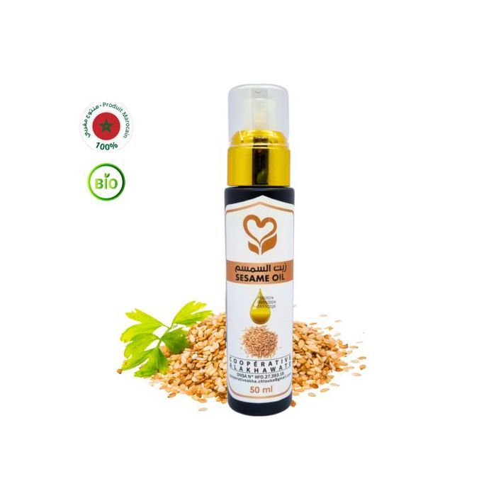 Huile Végétale de Sésame - Naturel - 50ml - Hydratation - Soin Capillaire - Apaisante