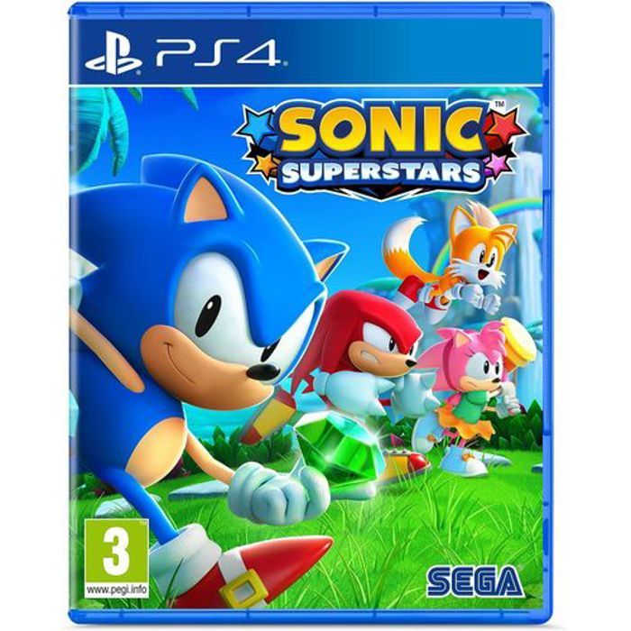 Jeu vidéo - Sega - Sonic Superstars - PS4 - Multijoueur jusqu'à 4 - Aventure 2D classique