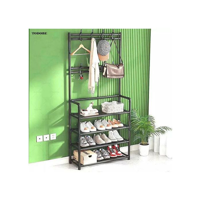 Nouveau porte vêtements avec organisateur de chaussures pour les chambres