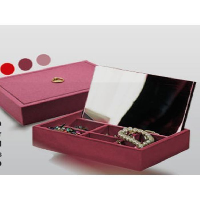 Boîte a bijoux de rangement avec miroir