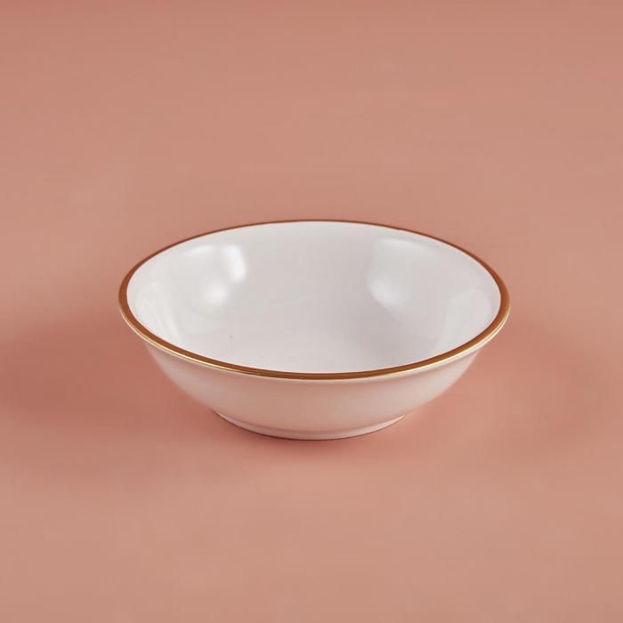 Bol à soupe en céramique Allure Blanc-Or (14,5 cm)