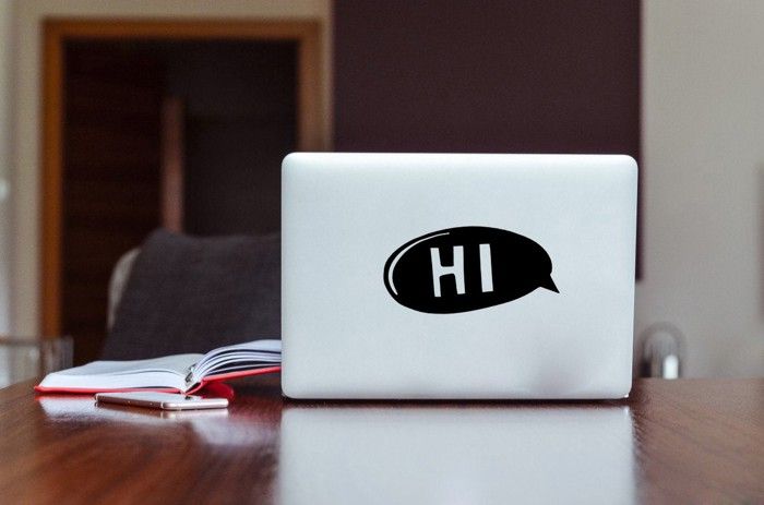 Sticker Hi Laptop