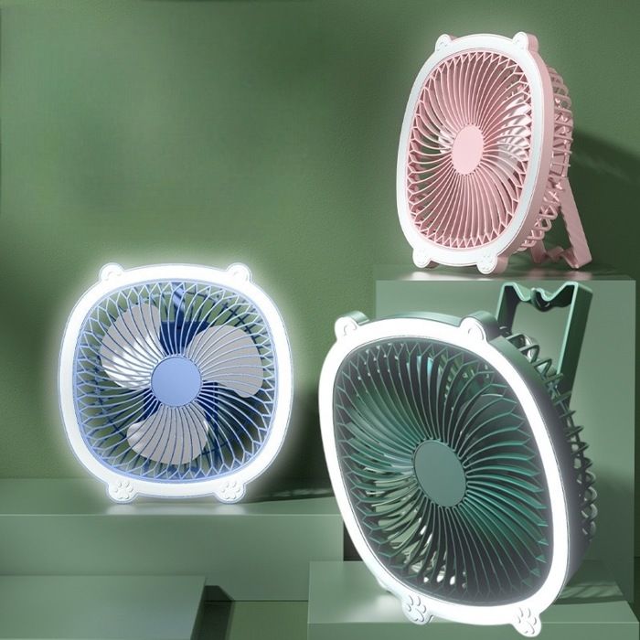 mini ventilateur de remplissage de lumière de bureau portable à tête secouée silencieuse multifonctionnelle à circulation murale