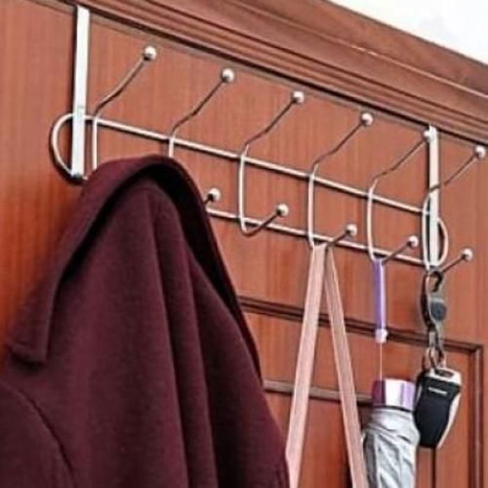 Patère du porte 12 crochets en acier inoxydable cintre salle De bain porte-serviettes manteau