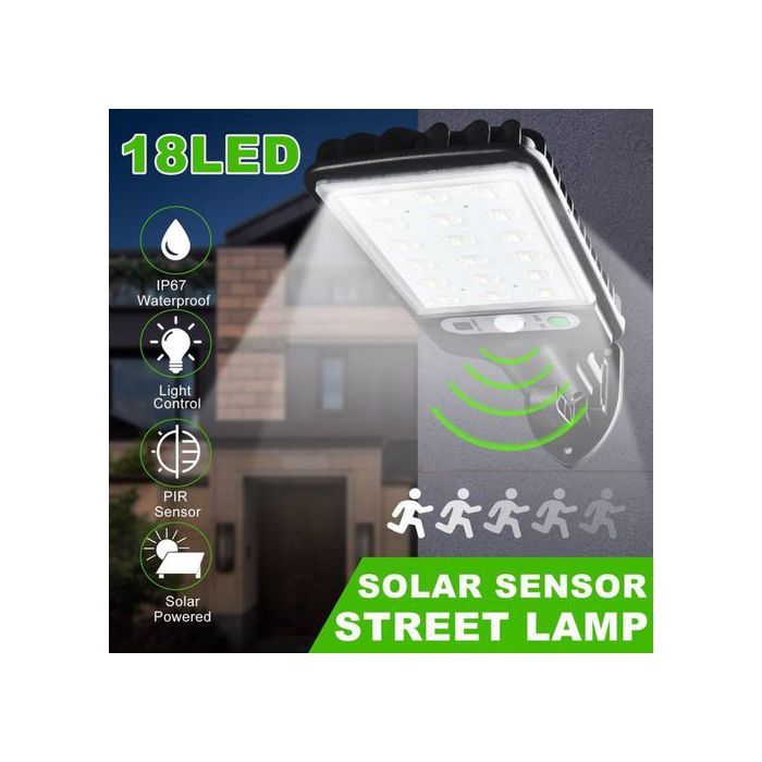 2 Projecteurs solaires murales avec capteur de mouvement, lampadaires extérieurs
