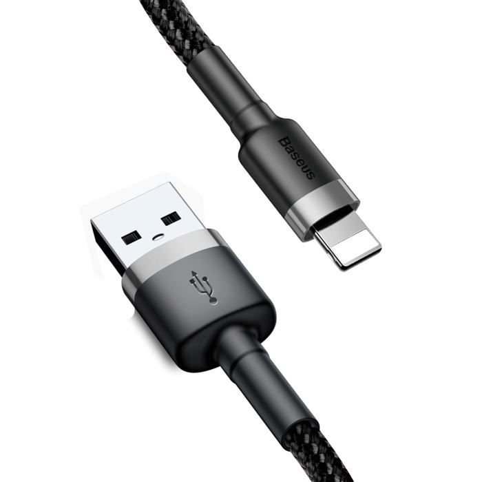 Câble USB - BASEUS - CALKLF-CG1 - 2 m - USB 2.0 - Noir, Gris