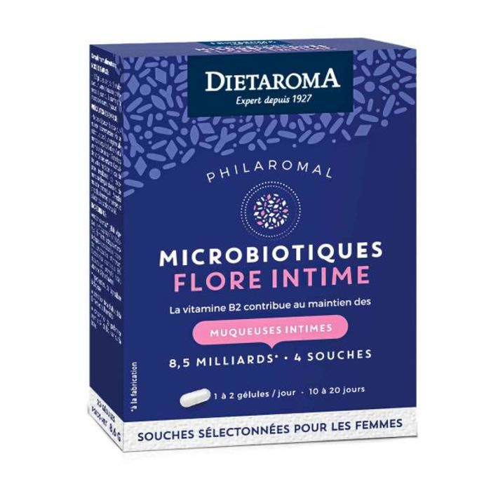 PHILAROMAL MICROBIOTIQUES FLORE INTIME – muqueuses intimes - 8.5 milliards - 20 Gélules