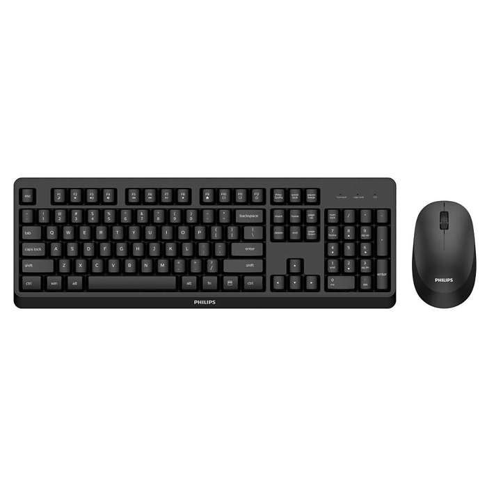 Clavier et souris sans fil - PHILIPS - C354 - Plug-and-play - Compatibilité Windows - 2,4 GHz