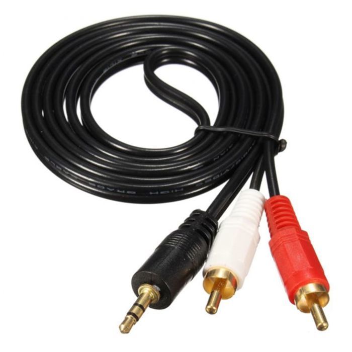 Câble Audio Jack 3,5 mm vers 2 RCA– Son Clair et Puissant