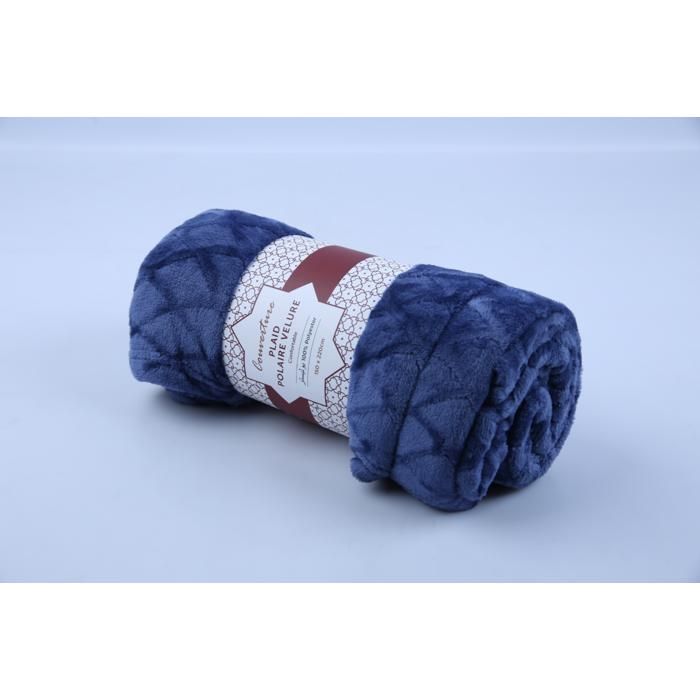 Plaid - GENERIC - TEX-S007 - 150x220 cm - 100% polyester - Couleur aléatoire