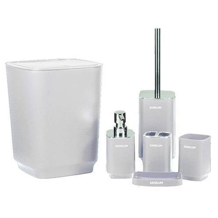 Accessoires de salle de bain - Assina - Sanilum - PVC - 6 pièces - Blanc