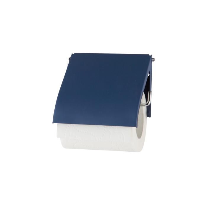 PORTE PAPIER WC METAL SOFT TOUCH BLEU FON12.5X13CM