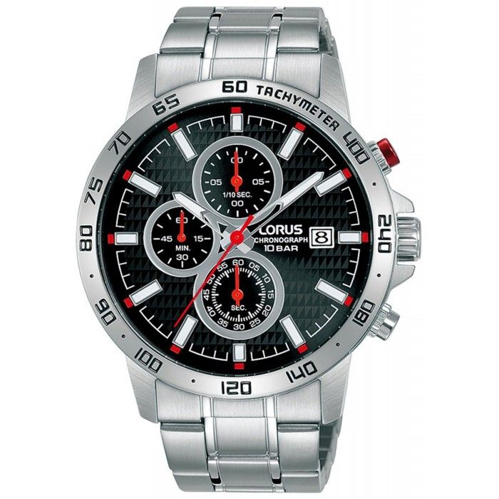 Montre pour homme - LORUS - 40MM - Acier inoxydable - Water resistant - Affichage de la date