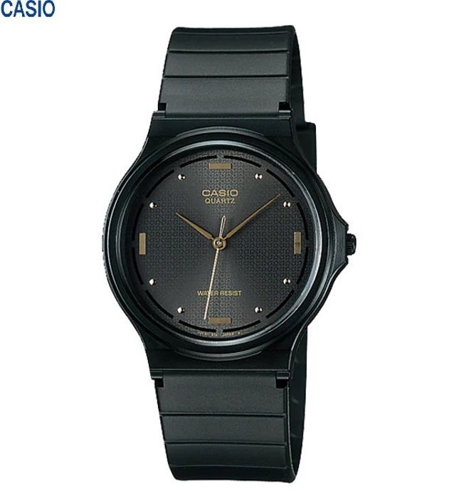 Casio montre homme Étanche Bracelet en plastique cadran rond noir-MQ-76-1ALDF