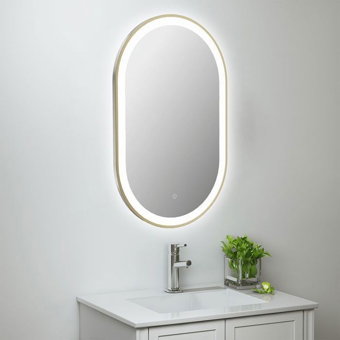 Miroir Ovale LED Dorer  (80x50) – Design Chic et Pratique