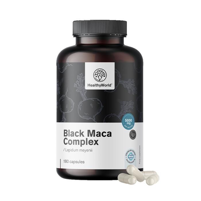 Maca Noir Fort 5000 mg avec Ginseng & L-Arginine & Vitamines - Made in Slovenia