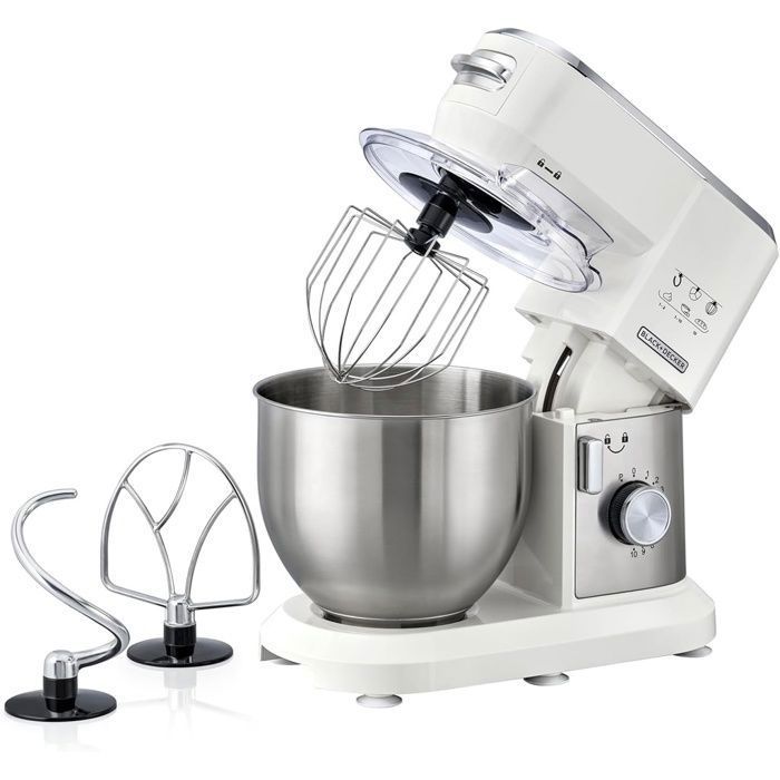 Robot pétrin de cuisine pâtissier multifonction 6,0 L, 1000 W