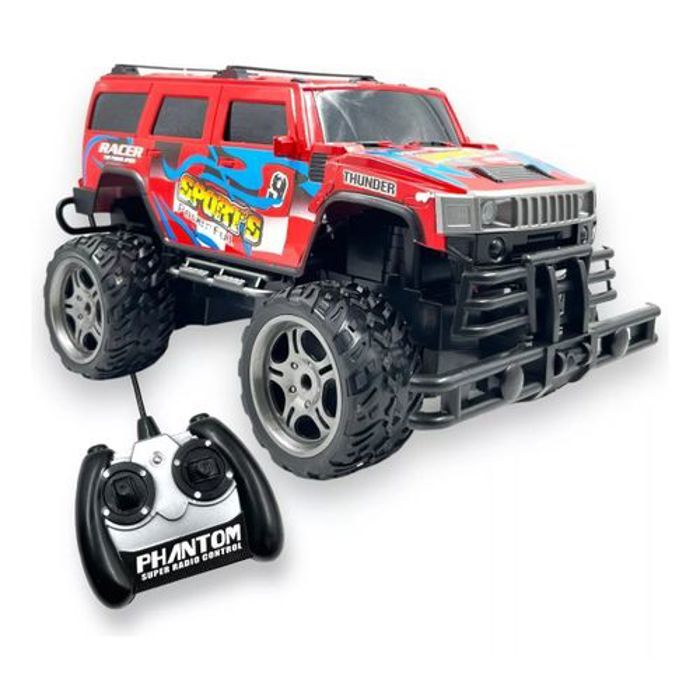 Voiture télécommandée - Hummer - Big Wheel Racer - Tout-terrain - Rechargeable - Résistante aux chocs