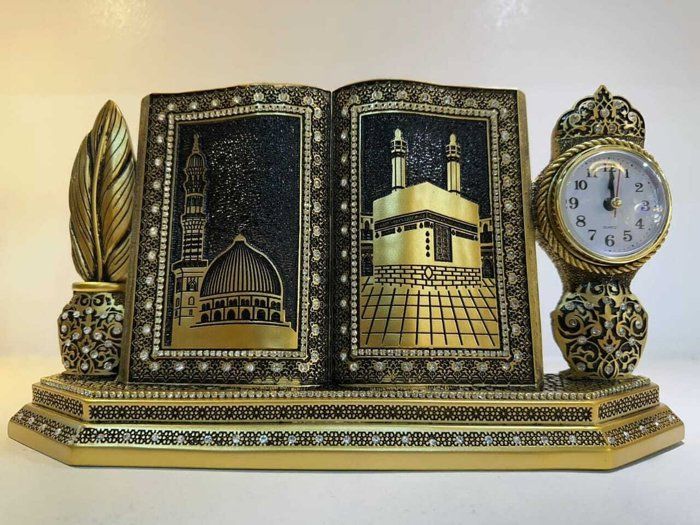 Horloge de décoration - Islamique - Kaaba - Design contemporain - Strass en cristal - Intérieur