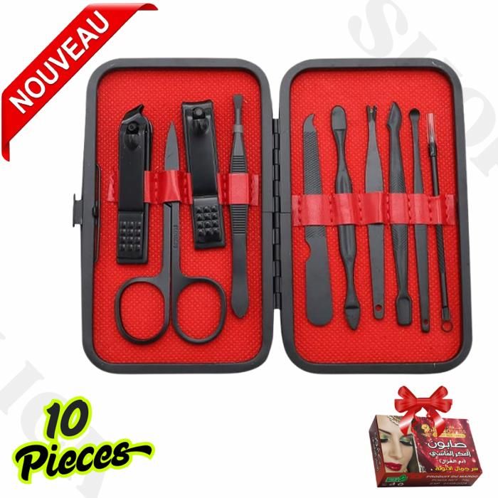 coupe-ongles coupe en acier inoxydable 10 pièces kit de