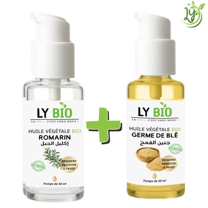 Pack Huile - LYBIO - Romarin & Germe de Blé - 50ml - Nourrissant - Mixte