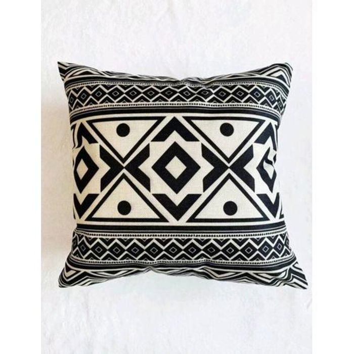 Housse de coussin avec motif géometrique sans bourre 45 x 45