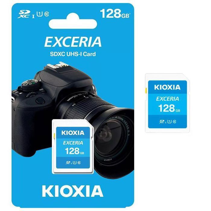 KIOXIA Carte memoire Exceria 128GB Full HD Ultra SDXC SDHC classe 10 -UHS-I Vitesse Rapide 100 Mb/s
