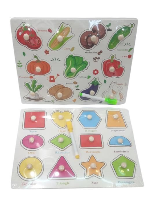 Puzzle Accessoires Jouets éducatifs en Bois pour Enfants de Fruits de mer Animaux Légumes Jigsaw