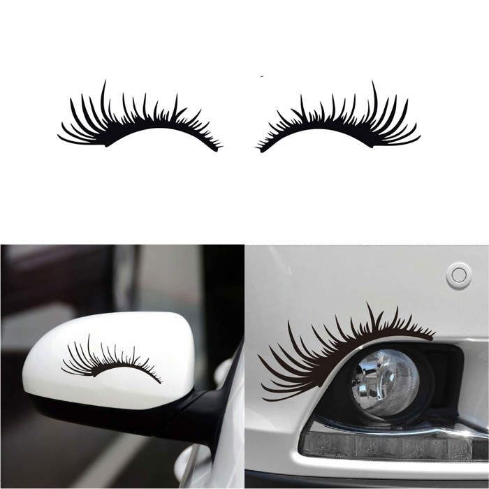 2 pièces Autocollant Cils Étanche de voiture sticker