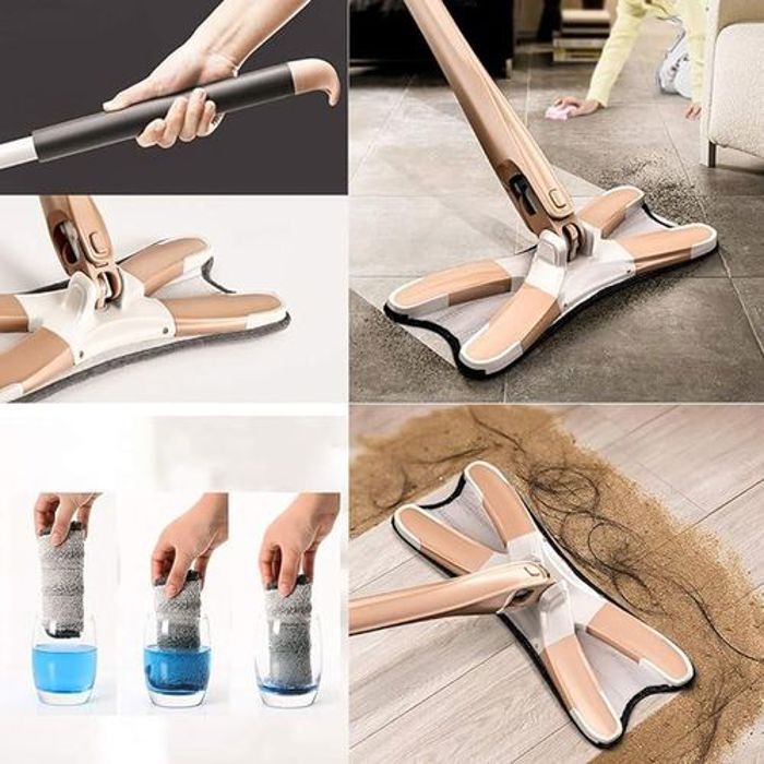 Balai Serpillière Plat En Microfibre Mop Rotative Outil De Nettoyage