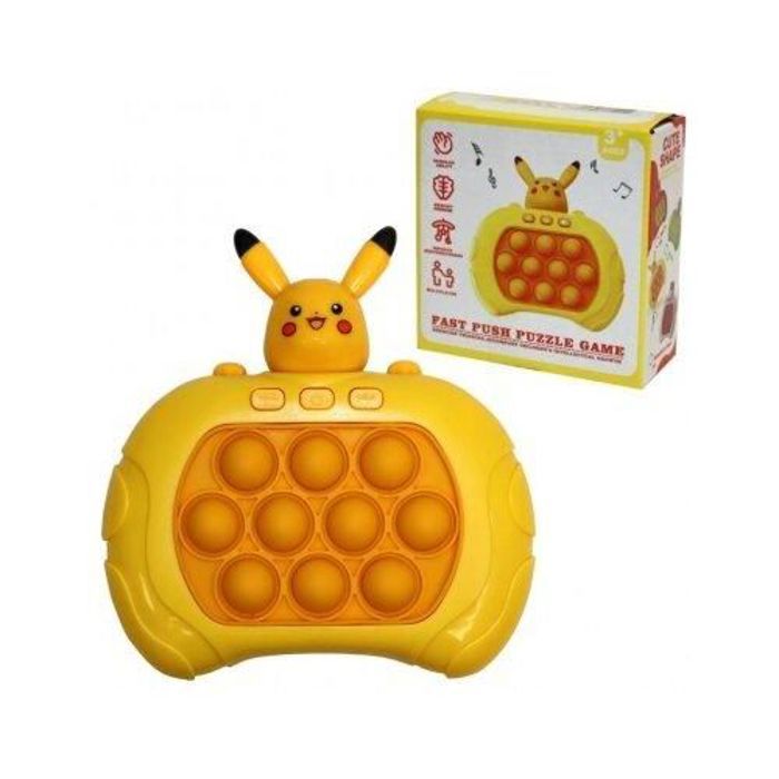 Jeu de Puzzle Électronique - Pop it - Modèle Pikachu - 4 modes de jeu - Silicone - 3 ans et plus