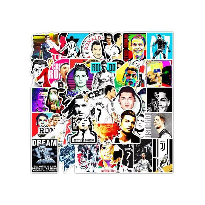Cristiano Ronaldo sport Graffiti Autocollants Cool Football Autocollant Pour Planche À Roulettes Téléphone Portable