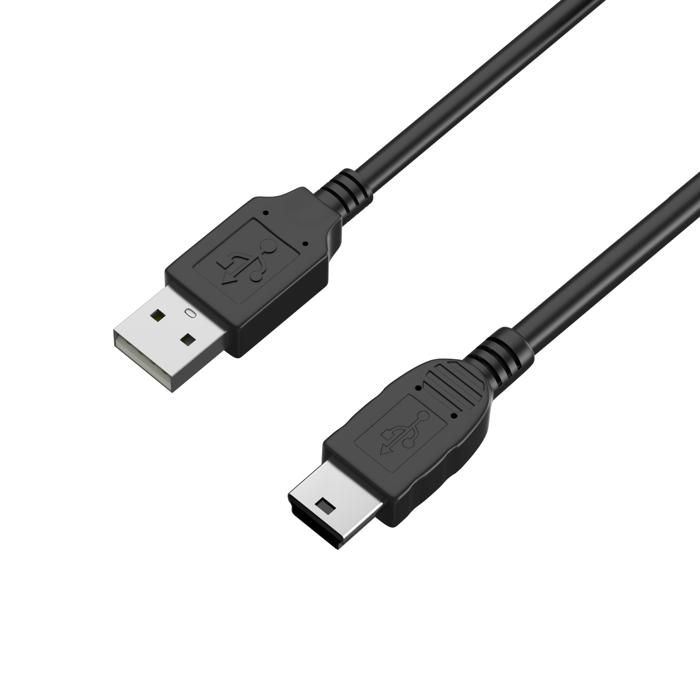 Kabel för Canon MD130/MD140/MD150/MD160/MD255/MD265/MV5iMC/MV6iMC - MINI USB/USB 2.0 Svart 1 Meter Phonillico®