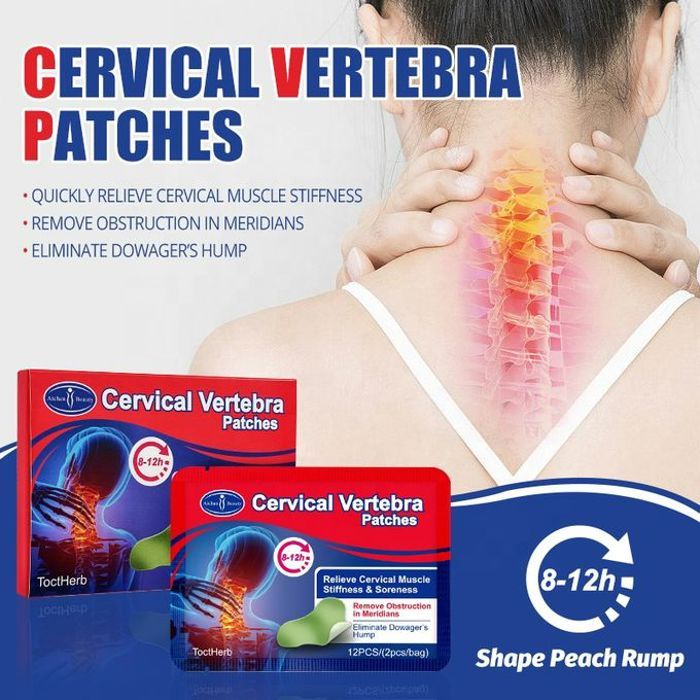 12 Patchs pour vertèbres cervicales - Soulager les muscles cervicaux, les raideurs et les douleurs