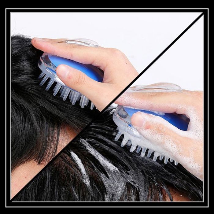 Brosse de massage en silicone, Peigne soins du cuir chevelu, Masseur de tête