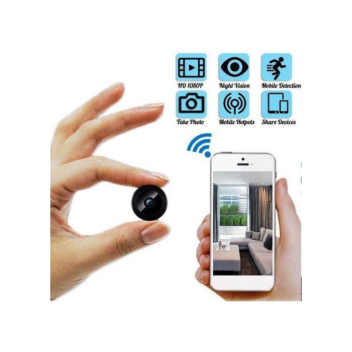 Mini Caméra Espion - HD 1080P - WIFI - Détection de Mouvement - Vision Nocturne - Compacte