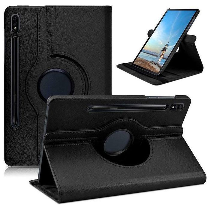 Pochette pour Samsung Galaxy Tab S9 FE 5G  Support Rotatif à 360° Housse Étui, Noir