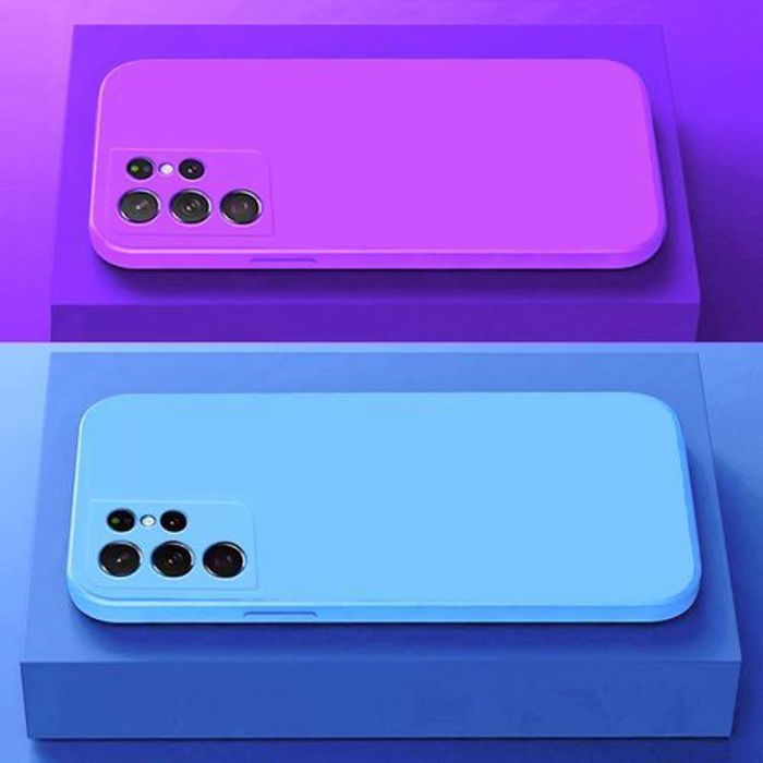 Pack : Pochette Pour Samsung S23Ultra Mate Mauve + Bleu Ciel