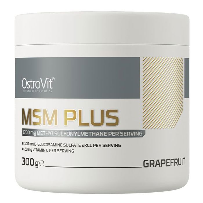 MSM Plus 300 g Grapefruit - Soufre Organique, Vitamine C & Glucosamine