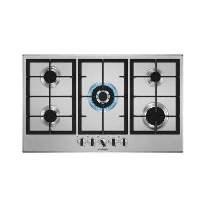 Table de cuisson gaz - ARTHUR MARTIN - AGS9536X - 90 cm - 5 foyers - Inox avec allumage électrique
