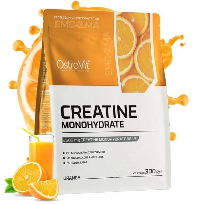 Creatine Monohydrate Micronized 300 g Orange - Force & Masse Musculaire