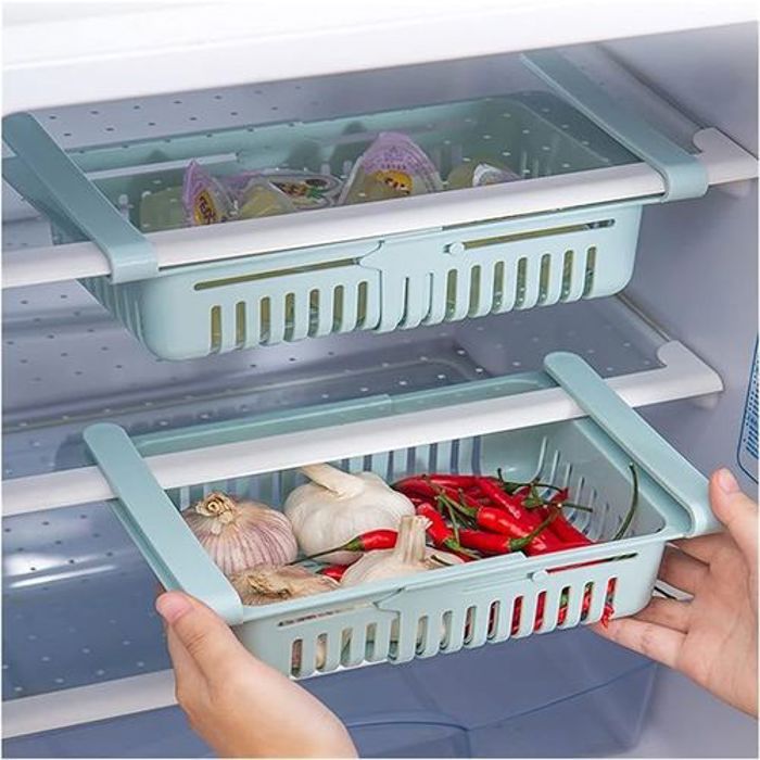 2 Pack a Pièces de rangement réfrigérateur réglable extensible-fonctionnelle