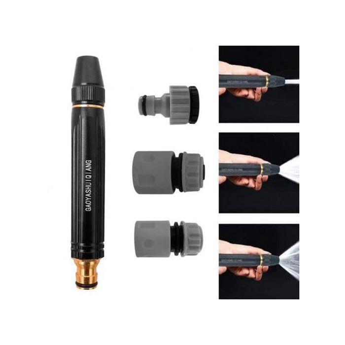 Pistolet d'Arrosage et de Nettoyage - Haute Pression - Noir
