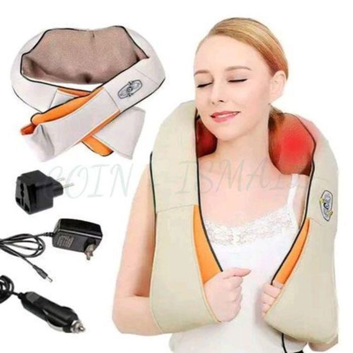 Masseur cervical chauffant - Shiatsu - Coussin massant - 8 têtes rotatives - 2 sens de rotation - 20 minutes