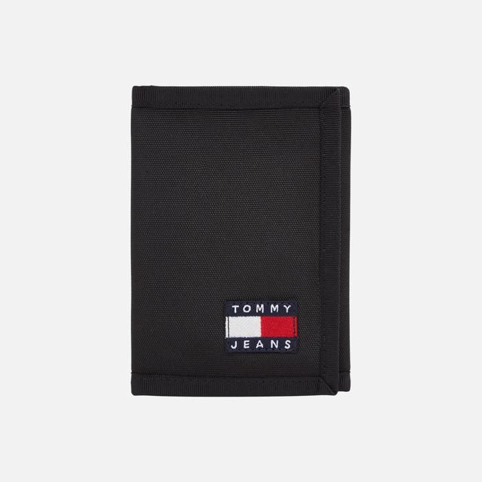 Portefeuille - Tommy Hilfiger - Tjm Nylon Trifold - Noir - Zippée - Intermédiaire
